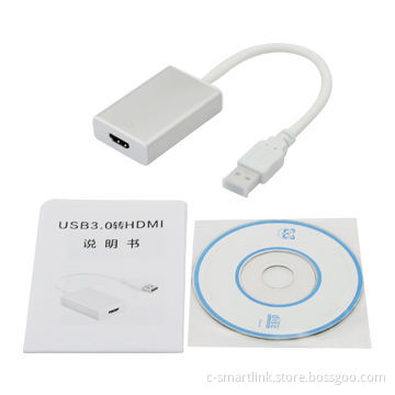 USB to Aux Cable, 3.0 AM to HDMI Female Converter, HDTV Video Capture Controller Graphic Adapter